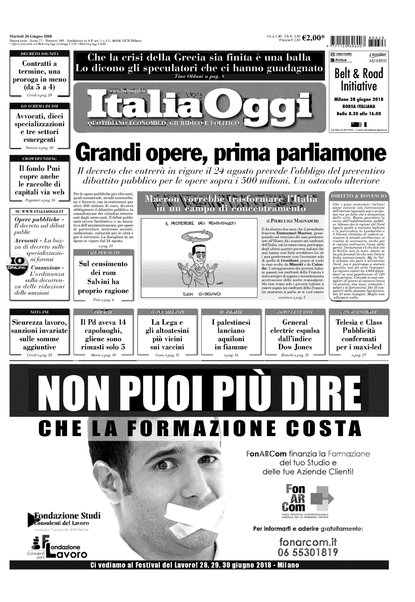 Italia oggi : quotidiano di economia finanza e politica